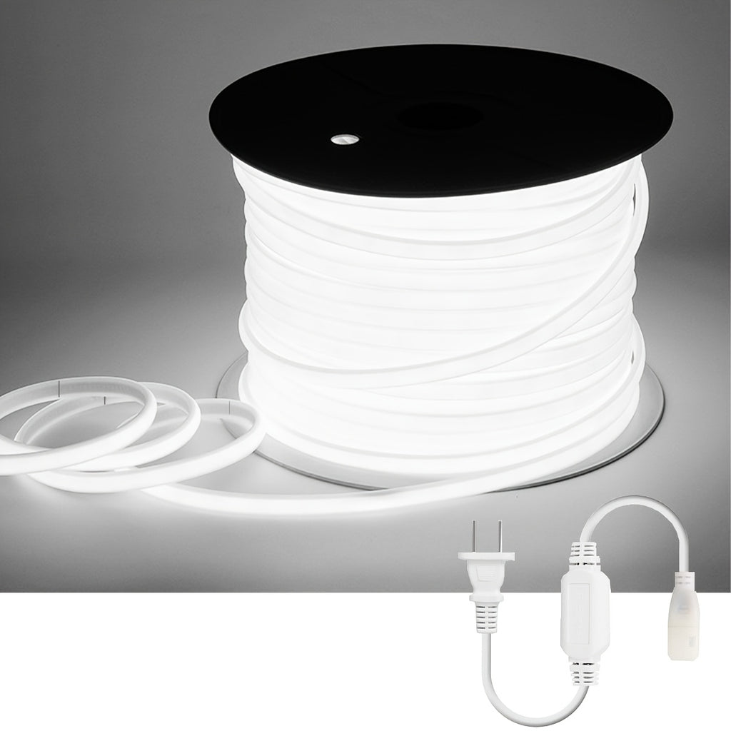 393.7inch COB LED Strip Lights for Outdoor, LED Rope Lights, 110V Connectable LED Flexible COB Light for Indoor Ceiling Kitchen Cabinet Closet