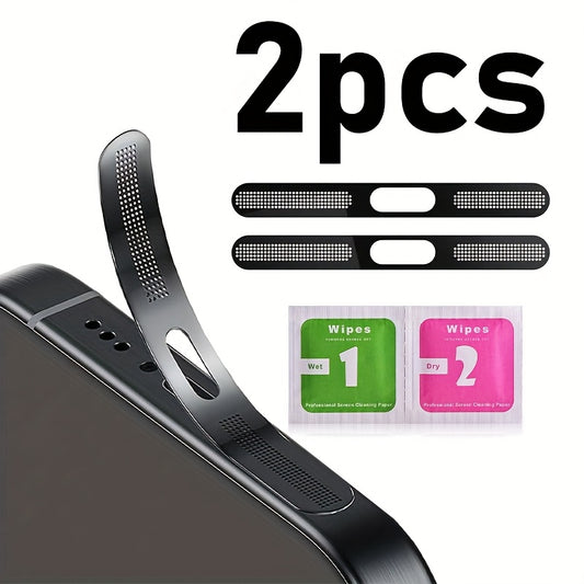 2pcs for iPhone Series Universal Metal Phone Speaker Dust Mesh - Perfect Gift for Birthday, Easter, President's Day, Boys And Girlfriends, Various Colours!