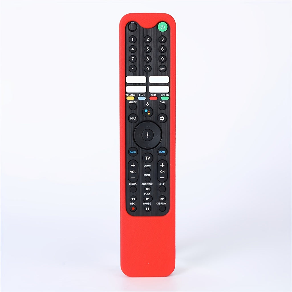 Sn TV Remote Silicone Protective Case with Yellow Lanyard - Blue and Yellow Glow-in-the-Dark Design, Durable and Flexible, Ideal for Entertainment Devices, TV Remote Holder|Glowing Remote Case|Silicone Construction, Remote Control Holder