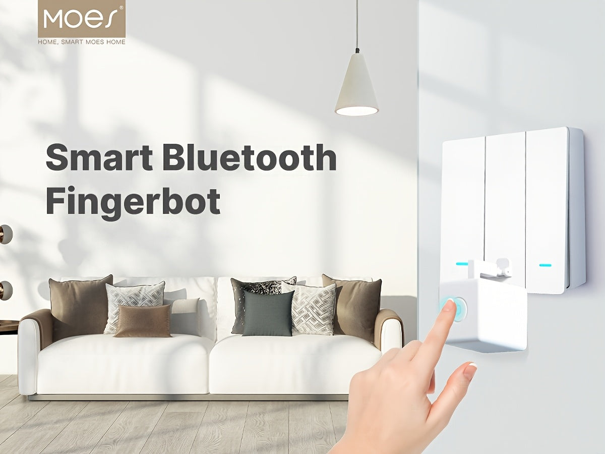 MOES Fingerbot, Wireless, Enabled Automatic Touch Control, Lazy-Friendly, Works with Smart Life App, Alexa, Google Home for Easy Home Automation (1 Black Pack)