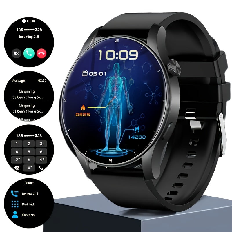 [Valentine's Day Gifts]2026Round Screen Fitness Tracker Watch | Comfortable to Wear | Running/ Cycling/ Walking Modes | Step Counter | Music Control