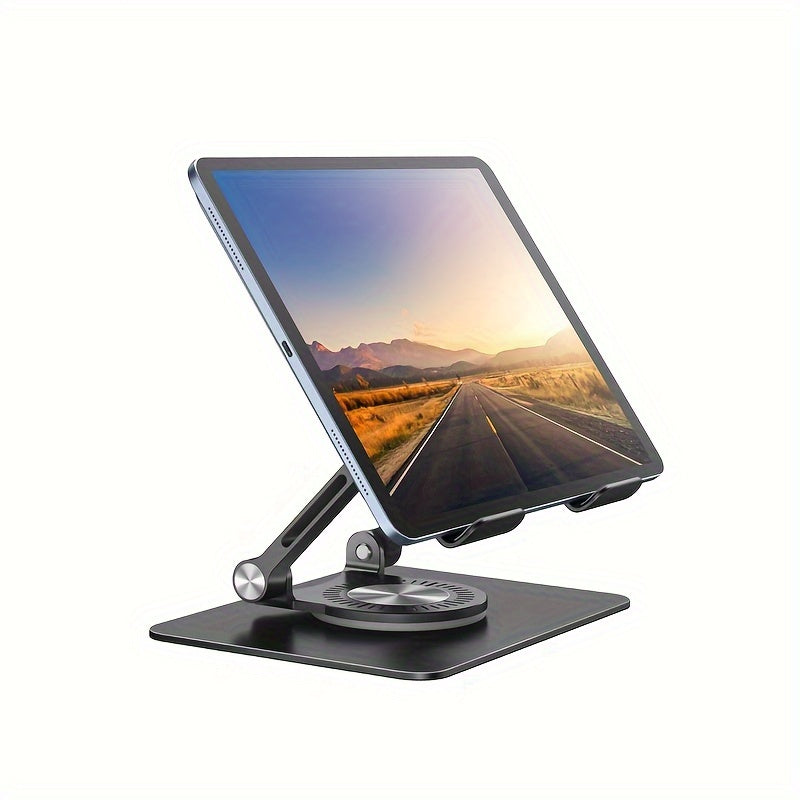 KEXIN Tablet Stand Adjustable with 360-degree Rotating Base Aluminum Tablet Stand Universal Tablet Stand for iPad Fire Tablet Smartphone Kindle, Silvery/blue/black