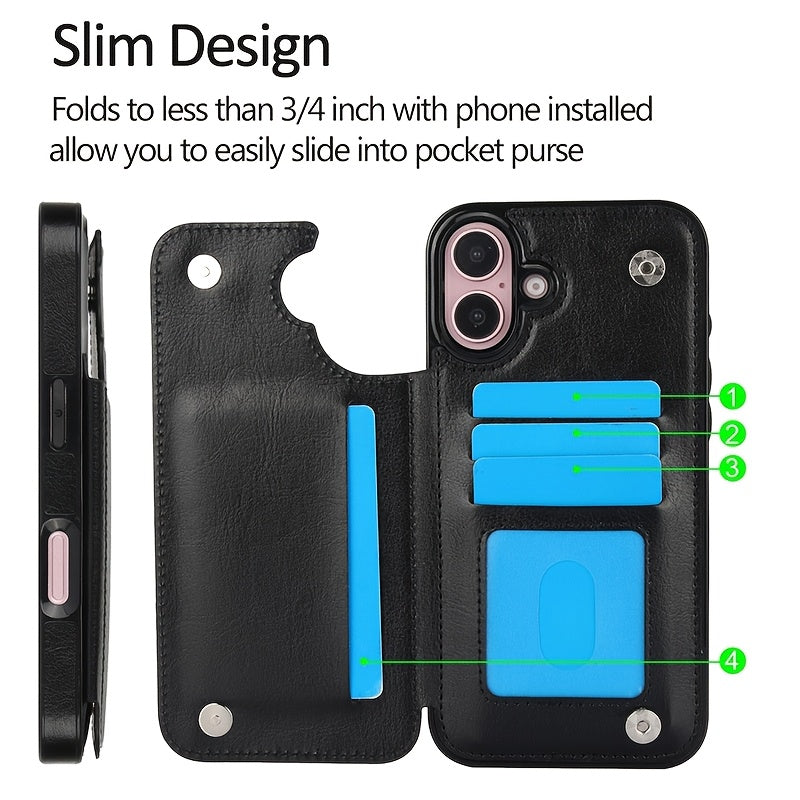 Phone Case: Flower Butterfly Wreath Yak Pattern Multifunctional Phone Case, Suitable for iPhone 16 Pro Max 15 14 13 12 Pro Mini Plus Fashion Design Clip, Flip up Wallet Cover with Bracket