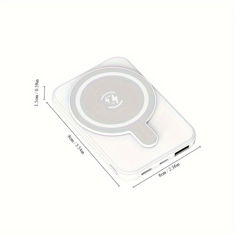 Ultra-Thin Magnetic Power Bank, 12900mAh Wireless Portable Charger, Wired 20W Fast Charging Battery Pack, Compatible with Magsafe, for iPhone 17/16/15/14/13/12 Series for SamSung for Android, Comes with USB C Charging Cable