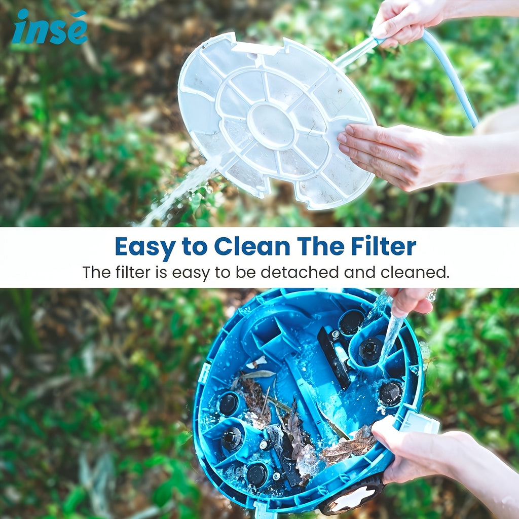 [Smart Pool Cleaning Robot] New Smart Pool Cleaning Robot -Say Goodbye to Manual Cleaning! INSE Cordless Pool Robot Effortlessly Maintains Your Pool with Full Automation, Saving You Time and Effort.Precision Navigation + Powerful Cleaning!Keeps Your Pool
