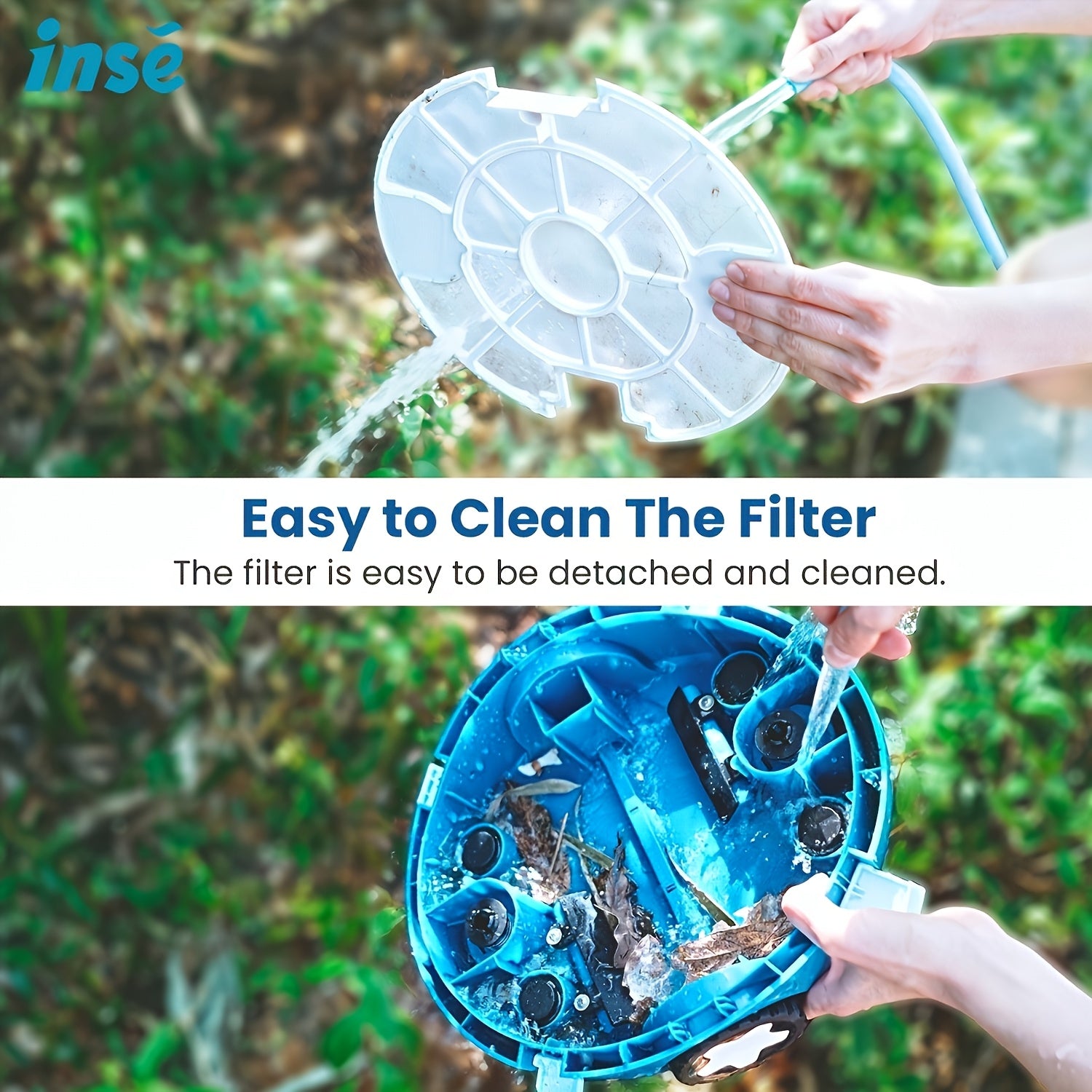 [Smart Pool Cleaning Robot] New Smart Pool Cleaning Robot -Say Goodbye to Manual Cleaning! INSE Cordless Pool Robot Effortlessly Maintains Your Pool with Full Automation, Saving You Time and Effort.Precision Navigation + Powerful Cleaning!Keeps Your Pool