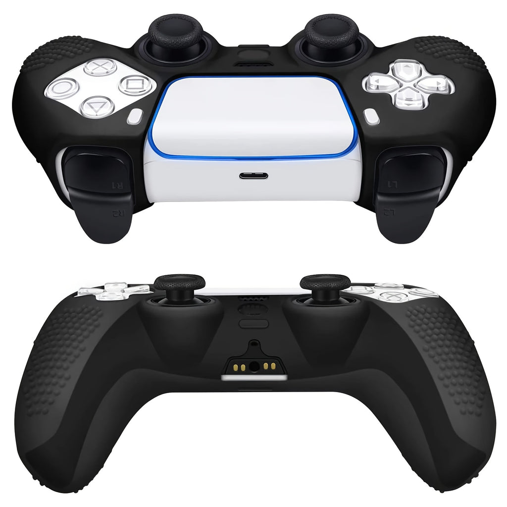 Silicone Cover Protector Case, Grip Protective Case, with 10 Thumb Grips Caps, Accessories Set for PS5 Controller