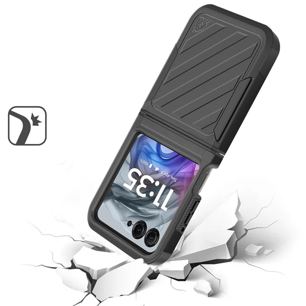 For Motorola Razr 2024 Noble Lined Shockproof Dual Layer Hybrid Phone Cover Case