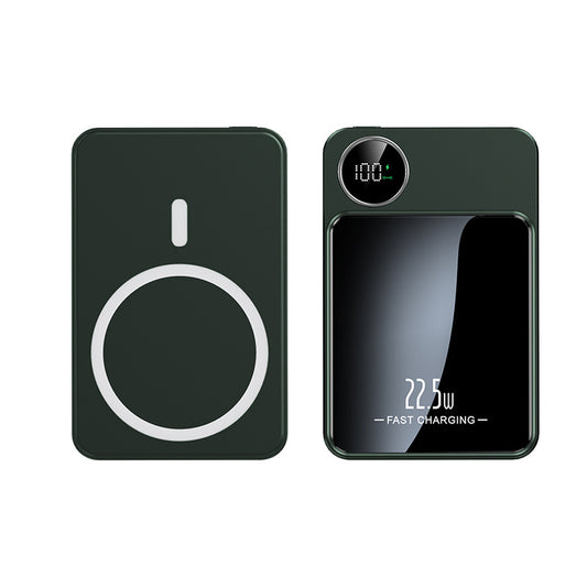 [Magnetic Wireless Power Bank] Novel 5000/ Magnetic Wireless Power Bank, 15W Fast Charging/Wireless Charging 15W, Compatible with 15 Pro/14 Max/13/12 And Android Phones (Usb/Type-C), with LED Power Indicator, Suitable for Outdoor Travel Emergency Backup P