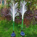 Solar-Powered Golden Grass Garden Lights - Energy-Efficient Outdoor Decor for Yards, Patios, And Balconies (1pc/2pcs), Solar Charged Nickel Battery, Plastic Fixture with Semi Flush Mount, Outdoor Lighting | Golden Grass Effect | Durable Outdoor Ligh