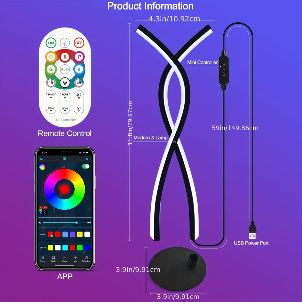 Smart Lamp, Music Sync RGB LED Light Bars, Rgb Desk Lamp And Night Light, Application Control&18 Key RC, Gaming&TV Backlight, Ambient Lighting, Gaming Equipment, Gaming Desk Accessories, Remote Control Table Lamp, 5V USB Power Supply, Alien Desktop Light&