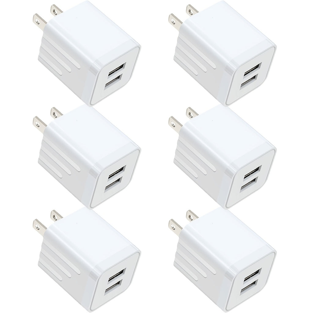 USB Wall Charger, JOZASHON 2.1A/5V Dual Port USB Cube Power Adapter Charger Plug Block Charging Box Brick for iPhone 16 15 14 13 12 11 Pro Max SE XS XR X 8 7 6 6S Plus, Galaxy, Android Phones