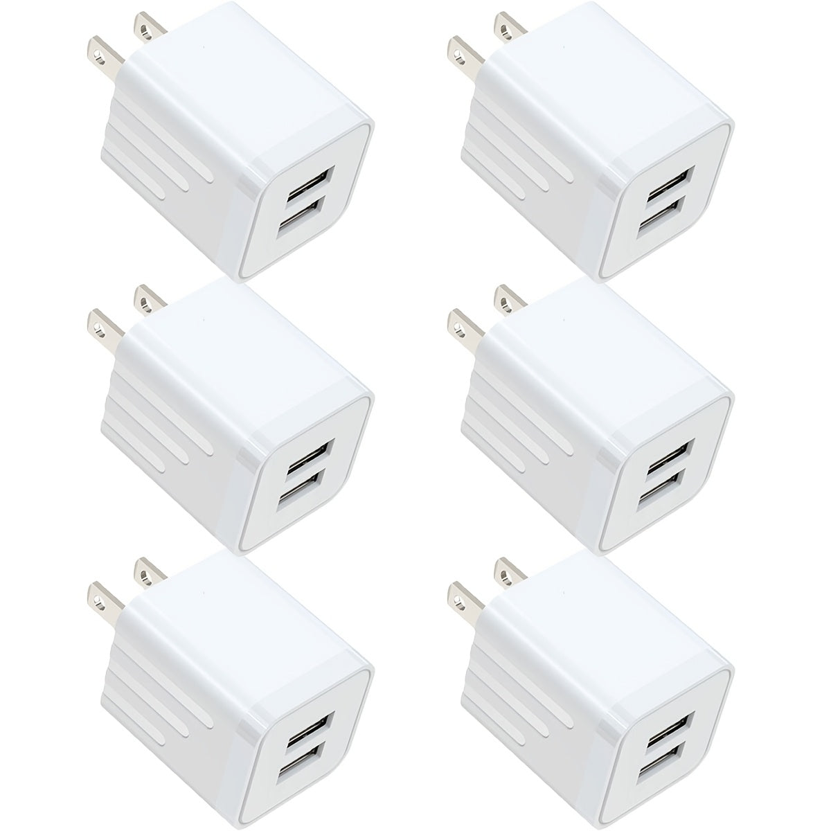 USB Wall Charger, JOZASHON 2.1A/5V Dual Port USB Cube Power Adapter Charger Plug Block Charging Box Brick for iPhone 16 15 14 13 12 11 Pro Max SE XS XR X 8 7 6 6S Plus, Galaxy, Android Phones