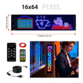 [Christmas Decorations] 1pc 16*32/16*64/16*96/16*144 LED 5V LED Fun Display, Devil's Eye Flexible LED Screen with App & Remote Control, Support DIY Text/Picture/Gif, Cable for Store/Car/Riding Fun Interactive Screen, Christmas Decorations