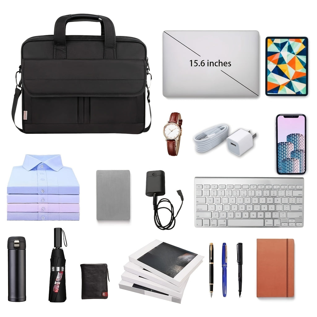 15.6-Inch Laptop Bag, a Business Briefcase Suitable As a Gift for Both Men And Women, Featuring a Messenger Shoulder Design with a Strap, Ideal for Business Professionals And Global Travelers