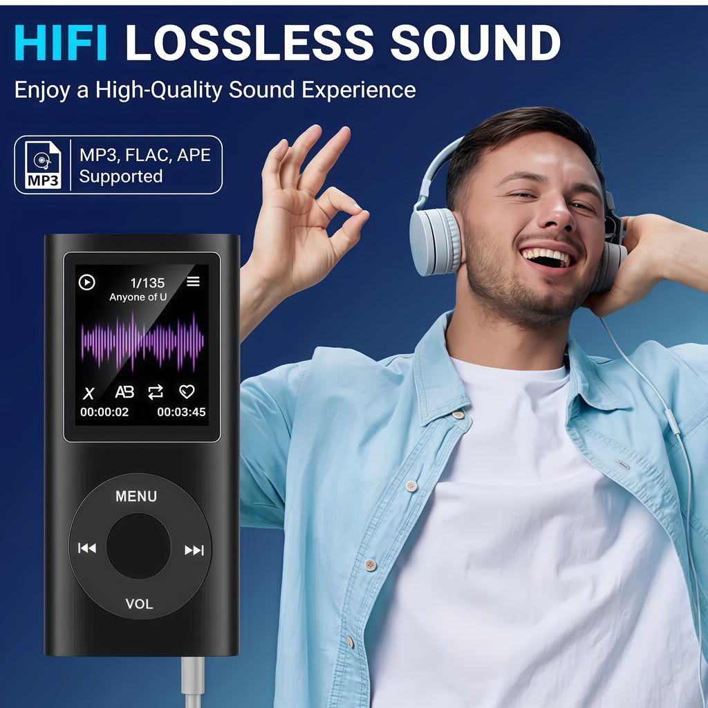 Portable MP3 MP4 Player 64GB Expandable, Voice Recorder, E-Book Reader, Photo Viewer And Video Play