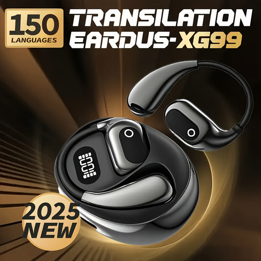 [ Artificial Intelligence Voice Translation ] Supports 150 Languages! Artificial Intelligence Voice Translation, Delay-free Music! Perfect for Multilingual Communication And Music Listening! Stylish Wireless Earbuds, Rechargeable Battery And USB