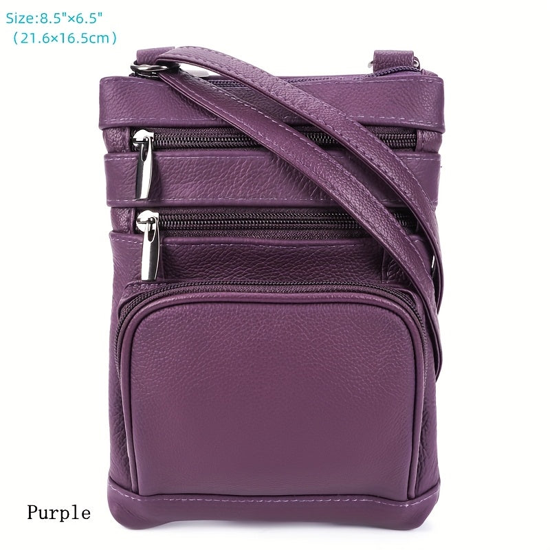 Genuine Leather Shoulder Bag, Super Soft First-layer Cow Leather Crossbody Bag, Multi-functional Smartphone And Computer Storage Bag, 3 Sizes And Many Colors