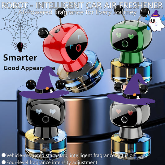 Smart Car Air Freshener, Artificial Intelligence Rechargeable Car Aromatherapy Diffuser, Equipped With Smart Eyes, Smart Car Aromatherapy With Four-level Adjustable Function, Is A Great Gift.