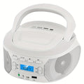 [Portable CD Boombox] Portable CD Player Boombox With BT, FM Radio With CD Player Combo, CD Boombox With AUX/USB Playback And Earphone Jack. CD Players For Home With Stereo Speakers, Battery Or AC Powered
