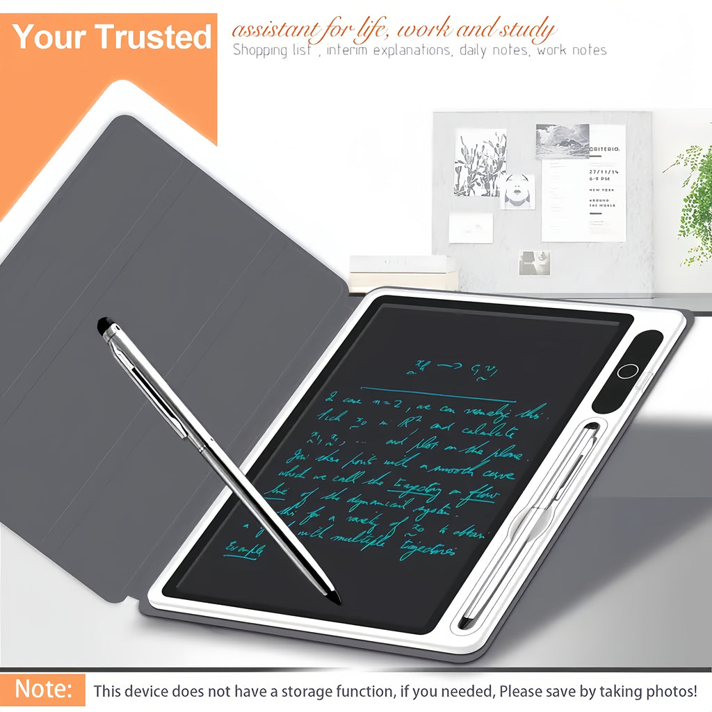 10.1 Inch Large Screen LCD Notebook - Digital Handwriting Pad With Protective Case, Electronic Drawing Board For School, Office, And Creative Doodling - Portable, Stylus-Friendly