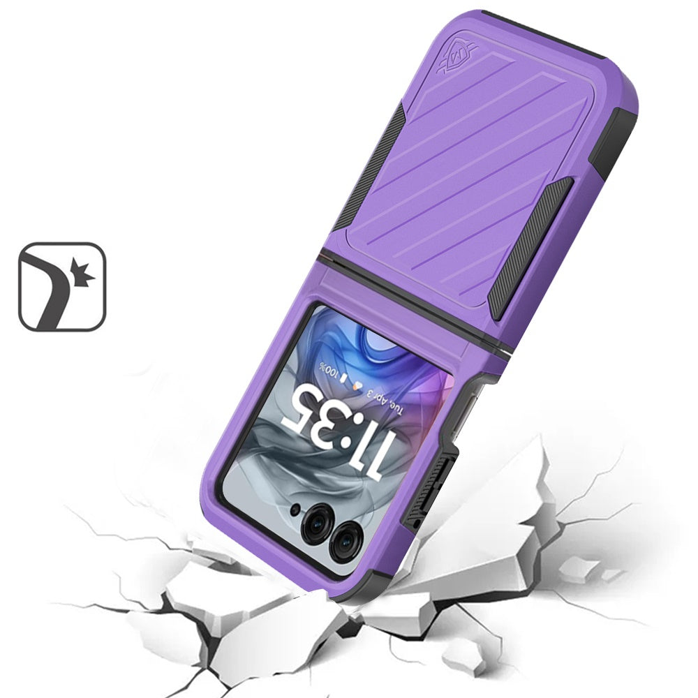 For Motorola Razr 2024 Noble Lined Shockproof Dual Layer Hybrid Phone Cover Case