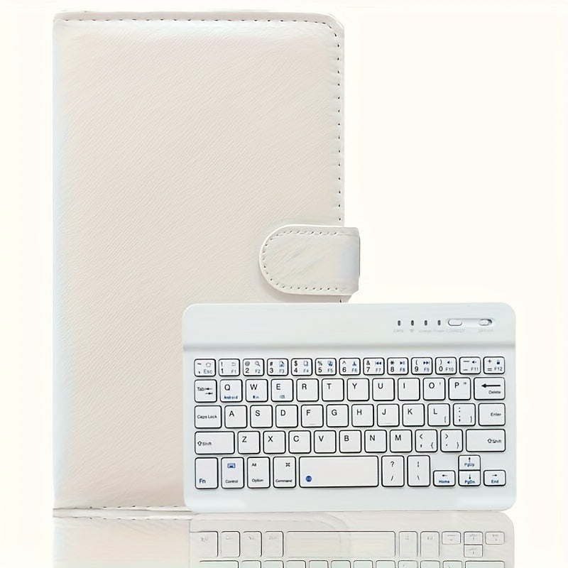 Portable Wireless Keyboard - Full-Size, Foldable, Black PU Leather, for Smartphones, Tablets, Laptops, Smartphone Typing, Laptop Accessory, Compact Style, Foldable Design, Smooth Typing, Highquality Keys, Business Professionals, Digital Nomads