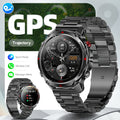 Men's Smartwatch, Outdoor Adventure Smart Bracelet with GPS Precision Positioning, IPX8 3ATM High Quality, Multi-Sport Tracking, Wireless Connectivity and Message Notifications for Android and iPhone Devices, 1.46-inch IPS Display, Christmas Gift