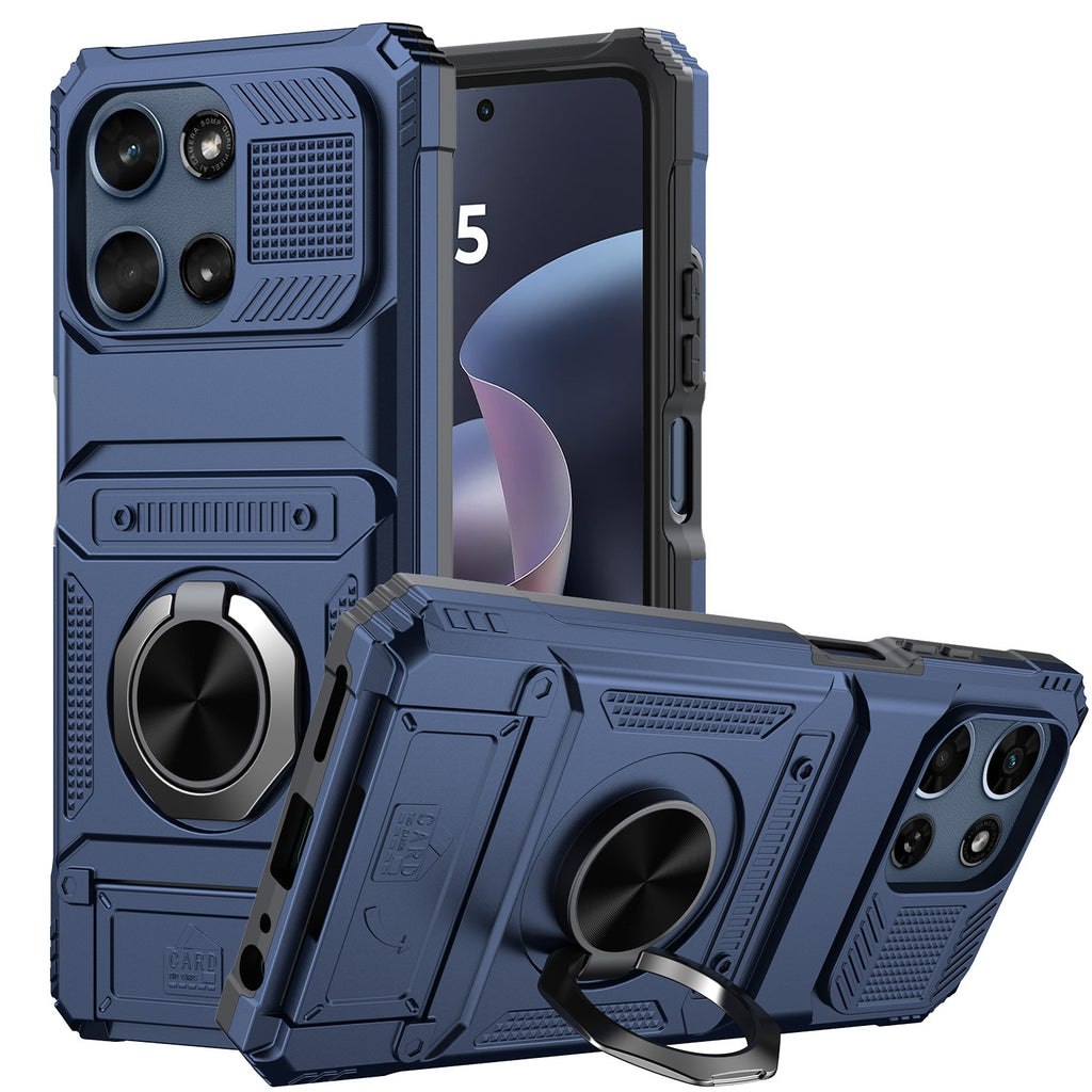Phone Case Cover with Magnetic Support Metal Kickstand for Moto G 5G 2025/Moto G 5G 2026/Moto G Play 2026 6.7inch