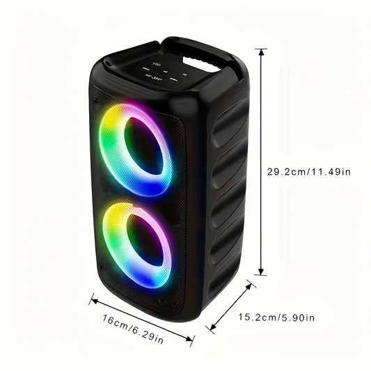 Wireless LED Speaker with Microphone, Large Audio System, Portable Stereo Speaker, Suitable for Outdoor Square Dancing, Park Performances And Stage Events.