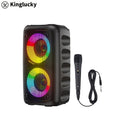 Kinglucky Wireless Speaker with Microphone, Large Speaker, Portable Speaker, Subwoofer, Outdoor Wireless Speaker, for Party Disco Lights, TWS, TF, AUX, MIC, Suitable for Party Use, Outdoor Events & Family Singing