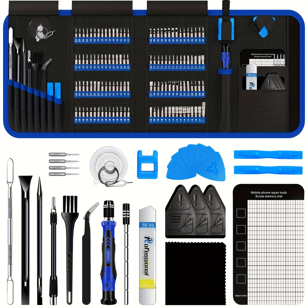 Professional 142-in-1 electric precision electronic product maintenance tool set can deal with the maintenance and DIY needs of various devices. It is suitable for iPhone, MacBook, PC, tablet, PS4, Xbox, Nintendo and game console.