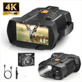 INSKAM 4K Ultra HD Night Vision Binoculars with 4.5” Large Screen & 10X Digital Zoom - Night Vision with 5000mAh Battery- for Night Observation, Compatible for Camping, Hunting, Security - USB Charging, Ideal for s &