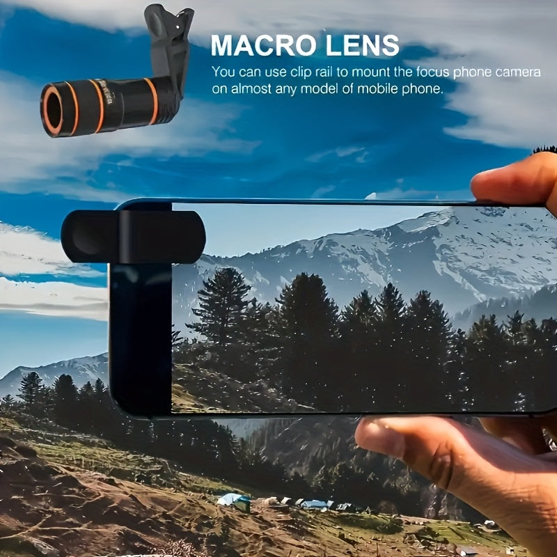 [HD Zoom Lens] Portable Telephoto Lens, Professional Mobile Lens, HD Zoom, Wide-Angle and Telephoto in One, High-Quality Optical Lenses, Compatible with Most Smartphones for Travel & Photography, Sleek Design, Precision Focus Lens
