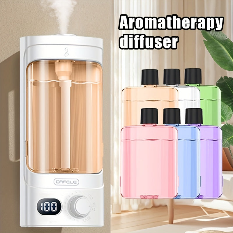 Aromatherapy Diffuser, Large-capacity Soundwave Technology Aroma Diffuser, Air Humidifier, Electric Essential Oil Diffuser, 100-level Adjustment, Automatic Shut-off, Suitable for Home, Office, And Pet Rooms, Household Product