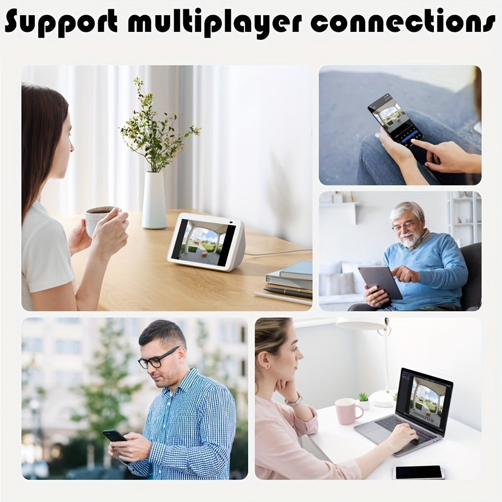 [For Home Security] Wireless Security Camera With Built-In Hotspot, Infrared Night Vision, Two-Way Audio, Motion Detection, And AP Hotspot. View Footage Without Internet Connection, Providing Real-Time Monitoring For Home, Family, And Pet Safety. The Perf
