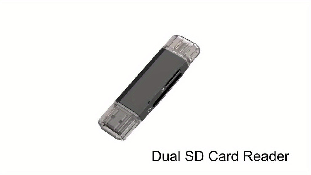 Dual USB-A & USB-C to Micro/SD/SDHC/SDXC High-Speed SD Card Reader - USB- Compact Memory Card Adapter Suitable for PC, Laptop, Smartphone, Tablet
