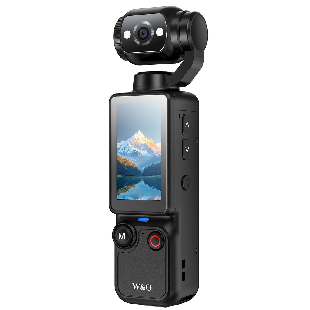 4K UHD Body Camera, with 32GB Card, Mini Video & Audio Pocket Cam, 1.9inch HD Camera, 2000mAh Long Battery Time, 16X Zoom, 180° Rotation for Outdoor Sport, Bike, Travel, Personal Civilians (Pocket Camera 2). Ideal Gift for Xmas