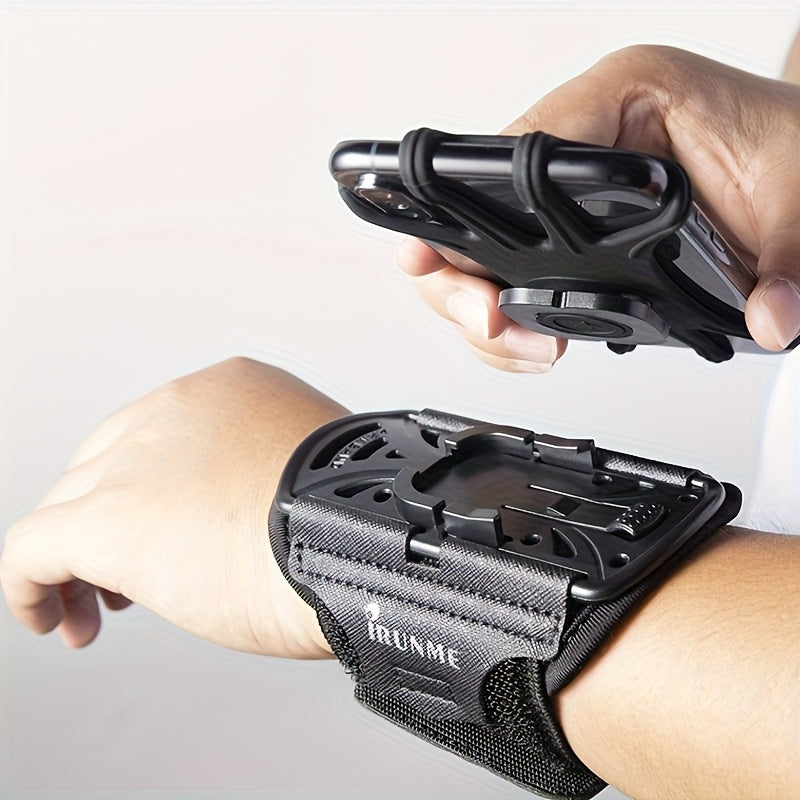 [360° Rotation Removable] Multifunctional Sports Phone Stand Designed As Running, Arm Strap And Wrist Strap With 360° Rotation And Removable For 4.5 To 7-Inch Phones