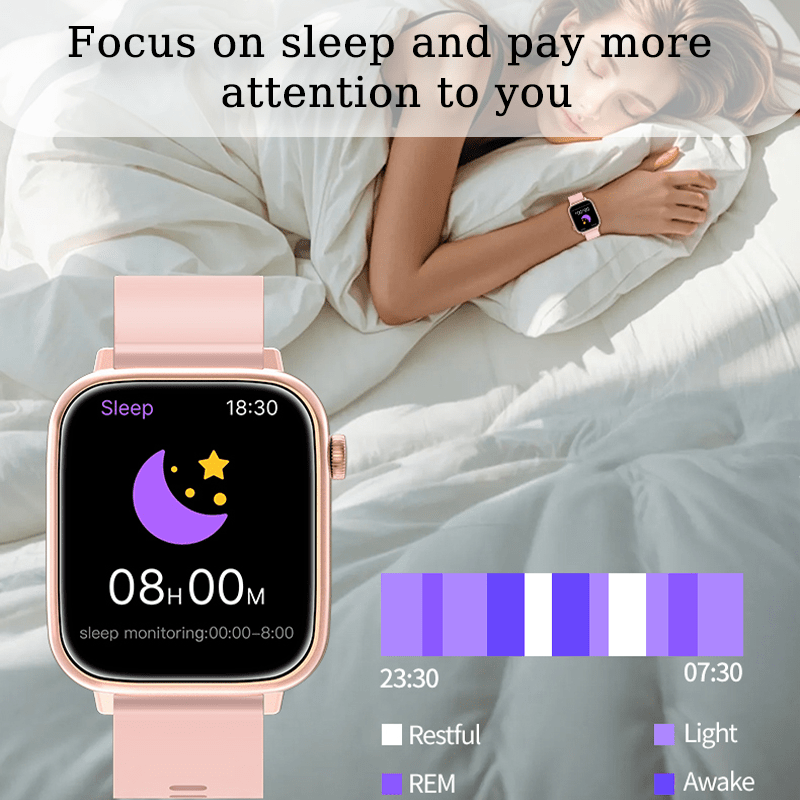 [Valentine's Day Gifts]IP68 Swim-Proof Smartwatch, Bluetooth Calling, HD Display, Music Control, Sleep And Monitoring, Long Battery Life Sports Watch, Compatible with IOS And Android, The Best Swimming Companion