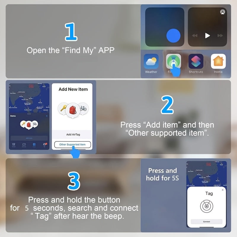 Smart Tag Compatible Luggage GPS Tracker for Mini Trackers Device with Magnetic Case No Monthly Fee-Best Anti-Lost Device Works with Find My Ios Solely