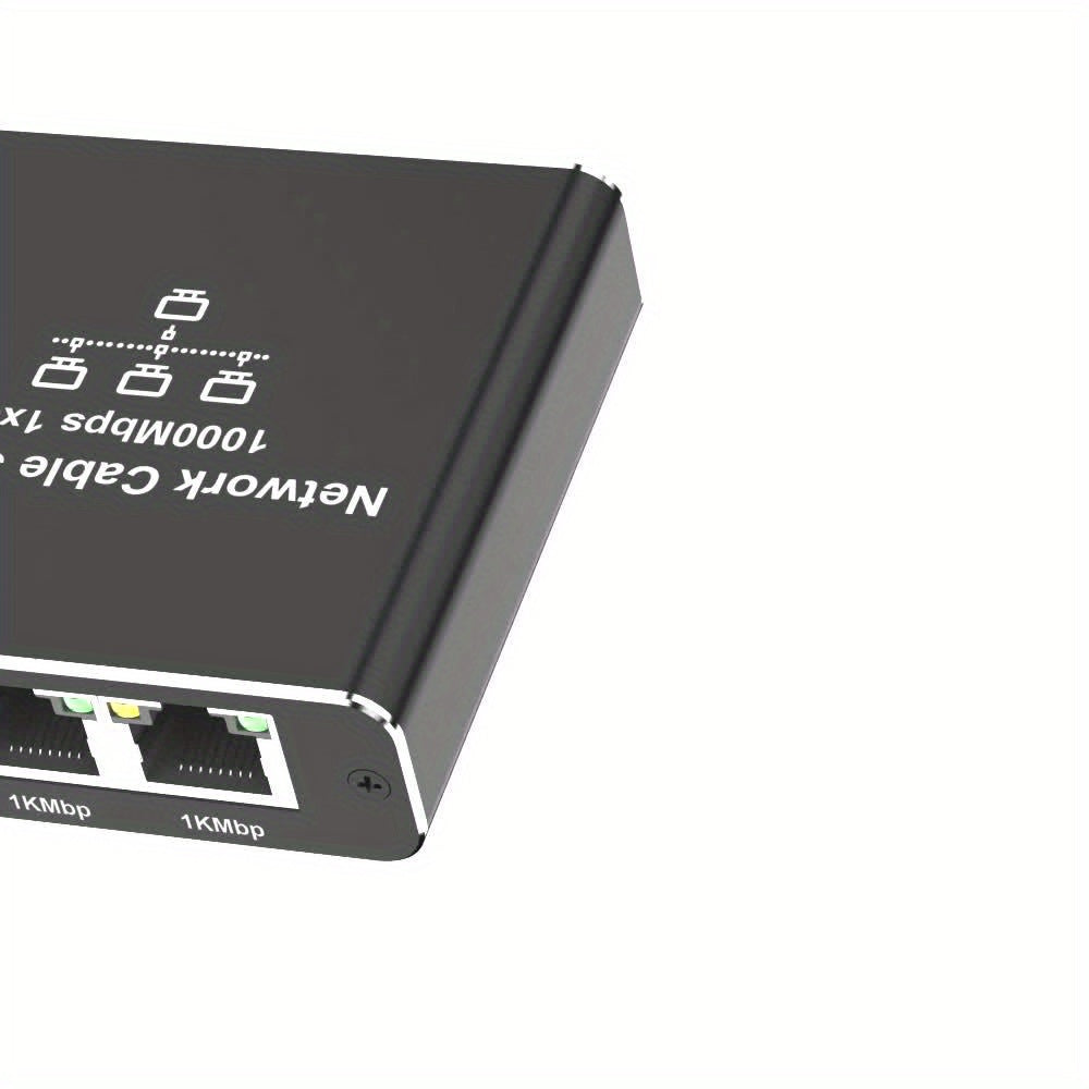 2025 New 1000Mbps 3-Port POE Ethernet Splitter - Reliable Network Extender for Computers, Laptops, Routers & Set-Top Boxes, 1 in 3 Out, 1000Mbps Speed, 5/5e/6/7/8 Cat Cable Compatible, 3 Devices Network Splitter, Ethernet Splitter | Compact Ethernet Split