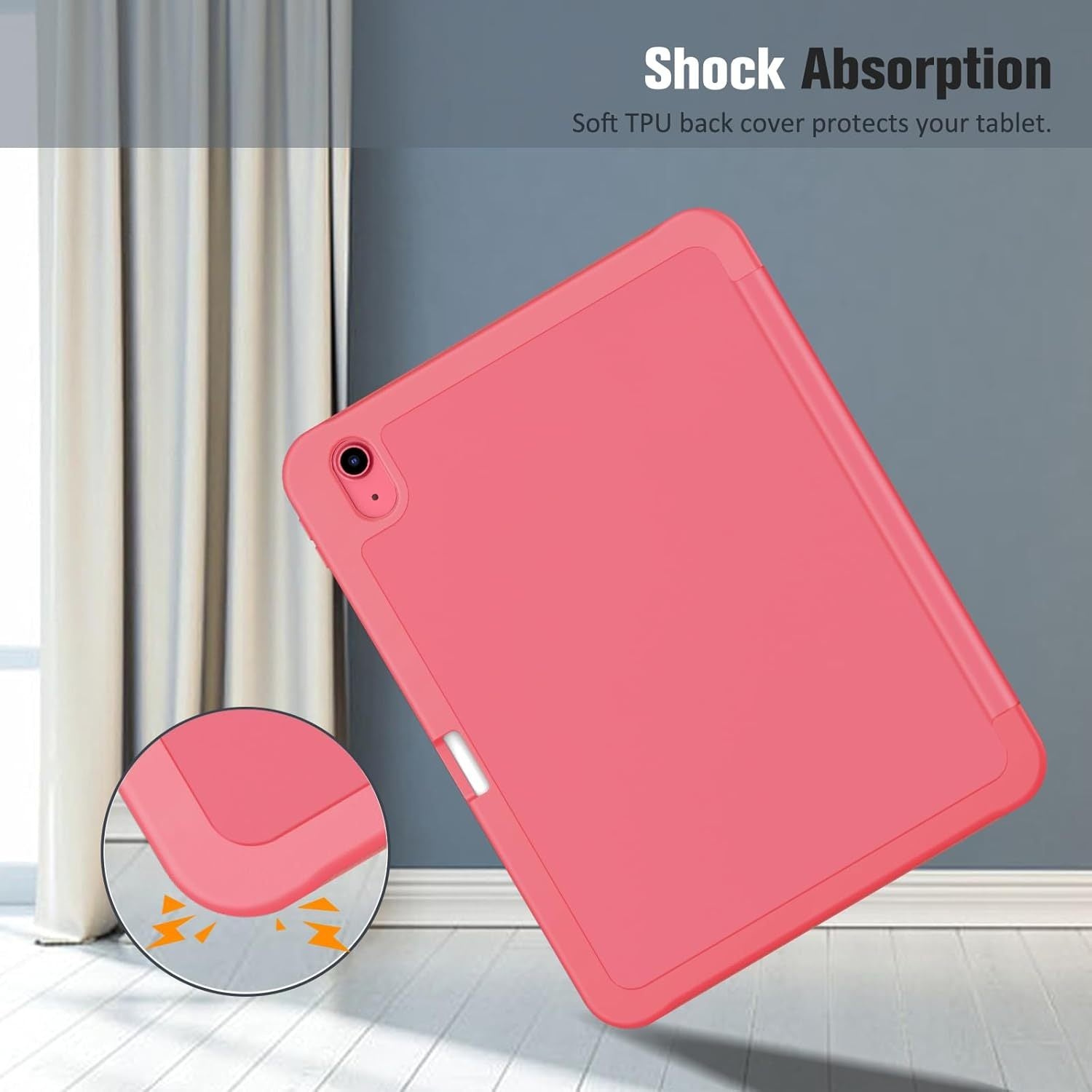 Fintie SlimShell Case for iPad 10th Generation 10.9 Inch Tablet (2022 Release) - Flexible Soft TPU Stand Back Cover with Pencil Holder, Auto Sleep/Wake（）