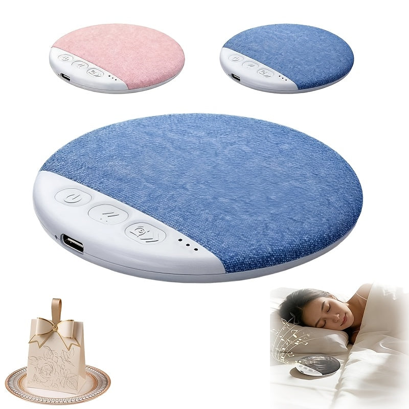 Under Pillow Sleep Speaker with White Noise, Ultra Slim Blue-Tooth 5.4 Pillow Headphones for Side Sleepers with 30/60 Min Sleep Timer, Lightweight Bone Conduction Sound Design for Sleeping (Blue)