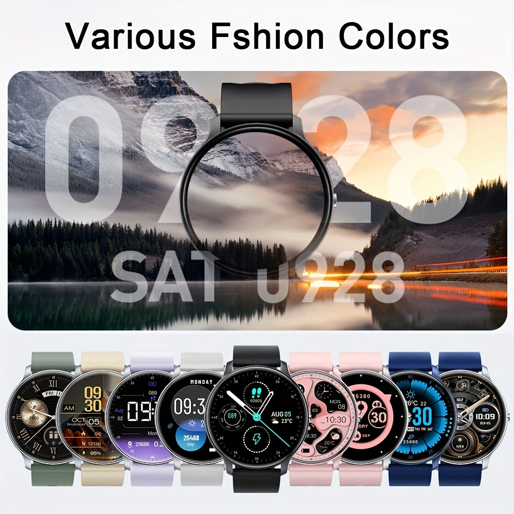 GWENLAND Smart Watch - 1. 46" HD Touchscreen, IP68, 100+ Sports Modes, Sedentary Reminder, Music Control, Remote Photo, Answer/Dial/Reject Calls, Black Silicone Strap, Perfect Valentine's Day Gift for Him or Her, Fitness Tracker|Modern Smartwatch|Durable