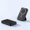 New 10000mAh Magnetic Wireless Power Bank 22.5W/PD20W Mobile Phone Portable Charger LED Battery Display Emergency Backup for Outdoor Travel Charging 3 Devices At The Same Time, Comes with A Stand for Use On The Plane