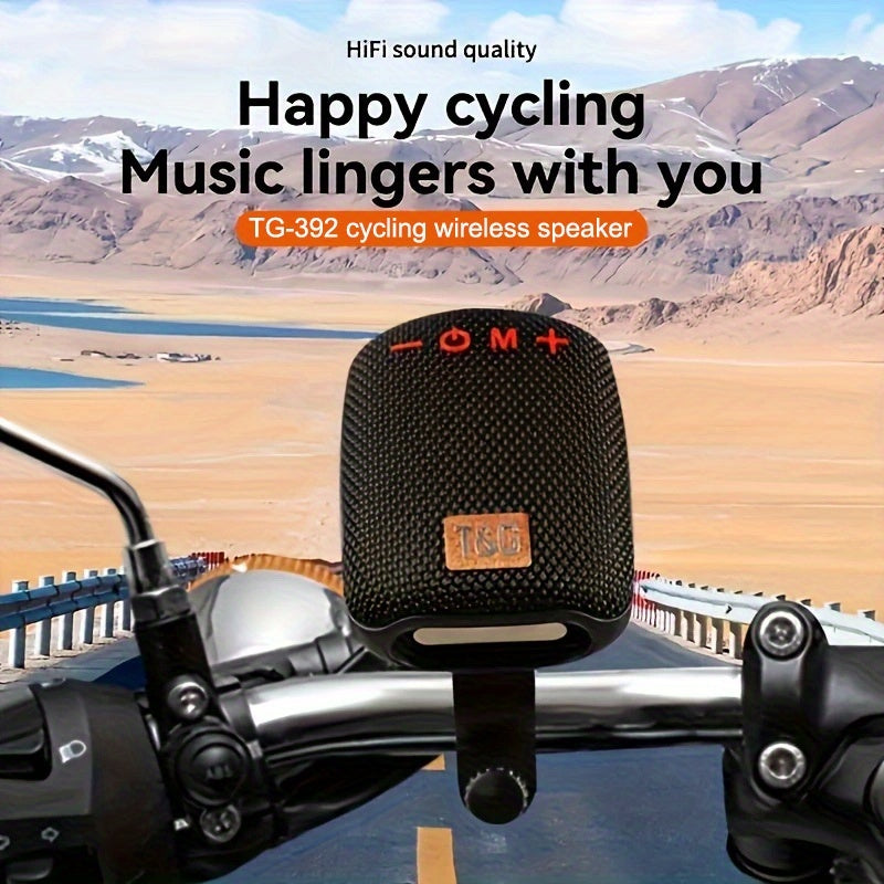 T&G 392 Outdoor Cycling Portable Speaker, a Compact Wireless Speaker for Cycling, Features IPX5 Waterproofing, And Functions As a Music Player with TWS Capabilities. It Supports FM, TF Cards, And USB Drives, Allowing Connection to Phones, Tablets