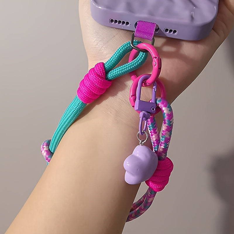 Nylon Dual-Use Phone Lanyard - Designed with a Star Pendant, Perfect for Outdoor Activities, a Stylish And Durable Essential.