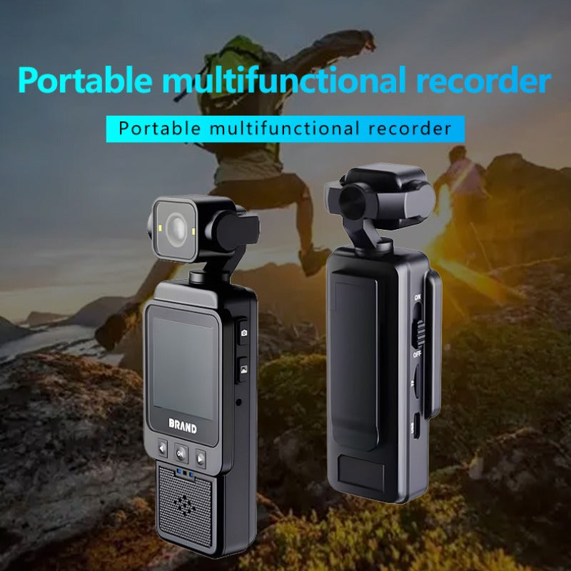 Compact 10180P Action Camera, Lightweight 150g VLOG Camera with 360-degree Rotating Lens, Wearable Pocket Camera for Vlogging and Action Photography, Compact Wearable Security Device, Rechargeable Camera