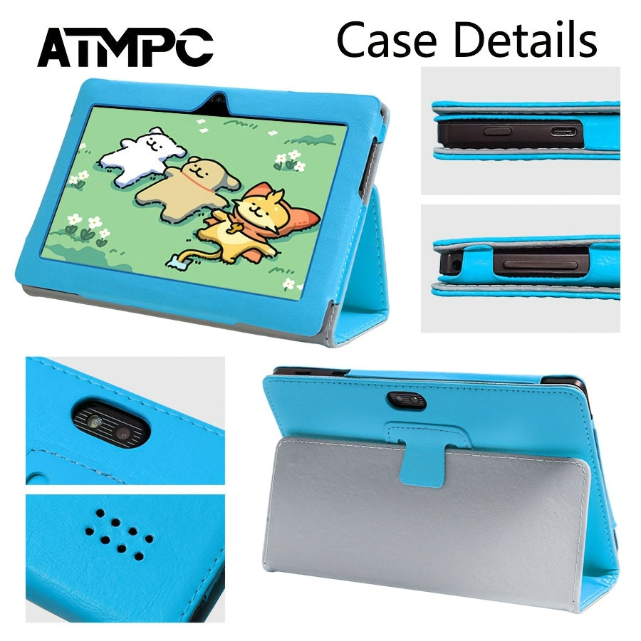 ATMPC 7 Inch Gaming Tablet, Android 11, 3GB RAM+32GB ROM (Expandable to 128GB), 2.4Ghz WIFI, BT 4.2, Quad-Core, 1024*600 HD IPS Display Tablet PC, Magnetic Case, Mini Gaming Tablet, School Supplies, Office Supplies And Additions, Tablet, Pad
